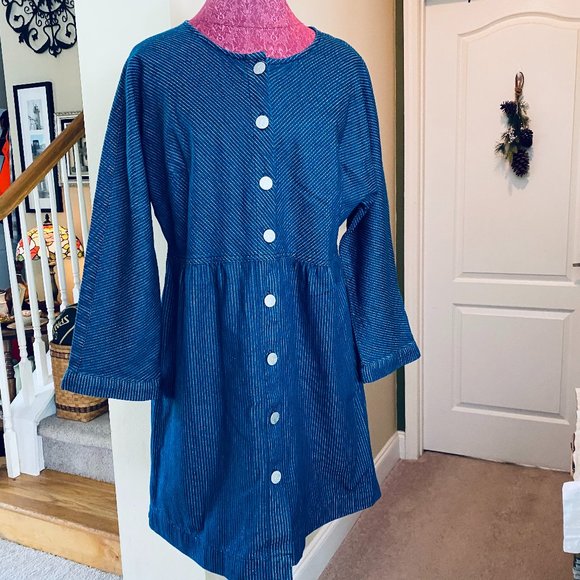 Women's Blue Denim C Est. 1946 Dress (L) - Picture 1 of 7